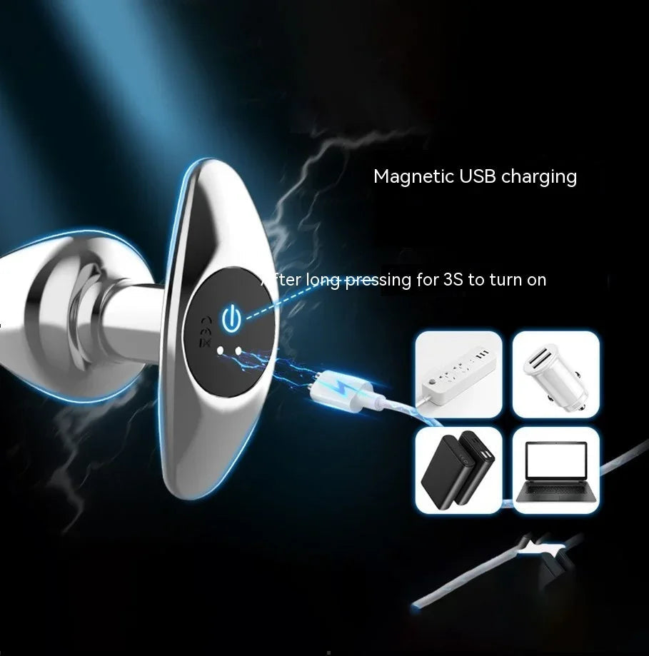 Metal App Vibrate Butt Plug Simifo