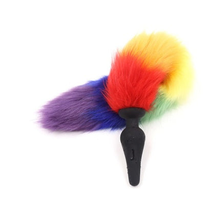 Rainbow Fox Tail Butt Plug Simifo
