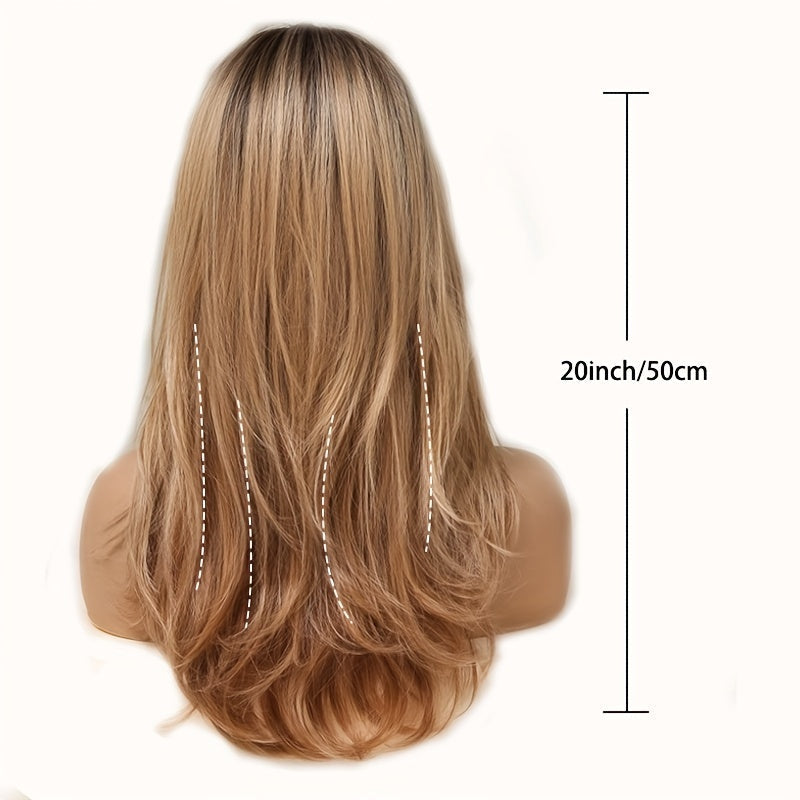 Elegant And Heat-resistant, Non-toxic Wig With Long Curly Hair And Waves, Synthetic Wig With Bangs, Daily Wig, Suitable For The Whole Scene. Simifo