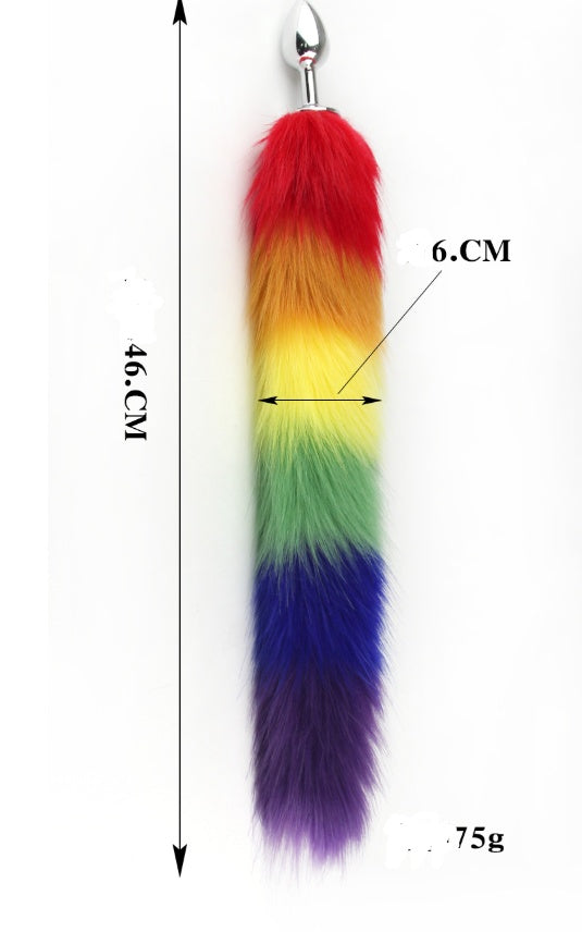 Rainbow Fox Tail Butt Plug Simifo