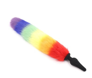 Rainbow Fox Tail Butt Plug Simifo