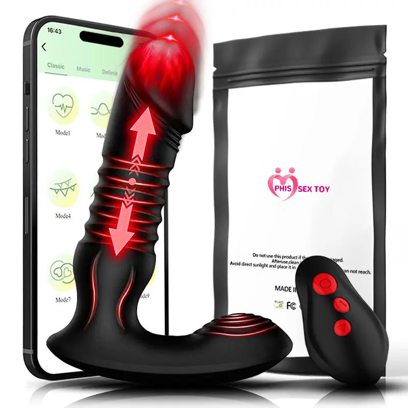 Automatic APP Remote Control Butt Plug Telescopic Prostate Massage Toy Simifo