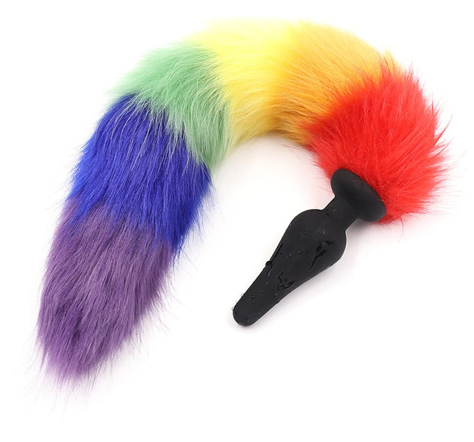 Rainbow Fox Tail Butt Plug Simifo