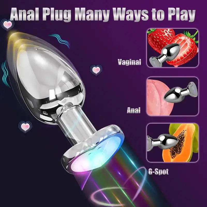 Butt Plug With Backlight App Remote Control