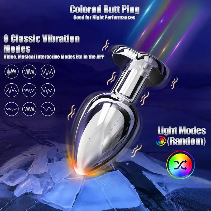 Butt Plug With Backlight App Remote Control