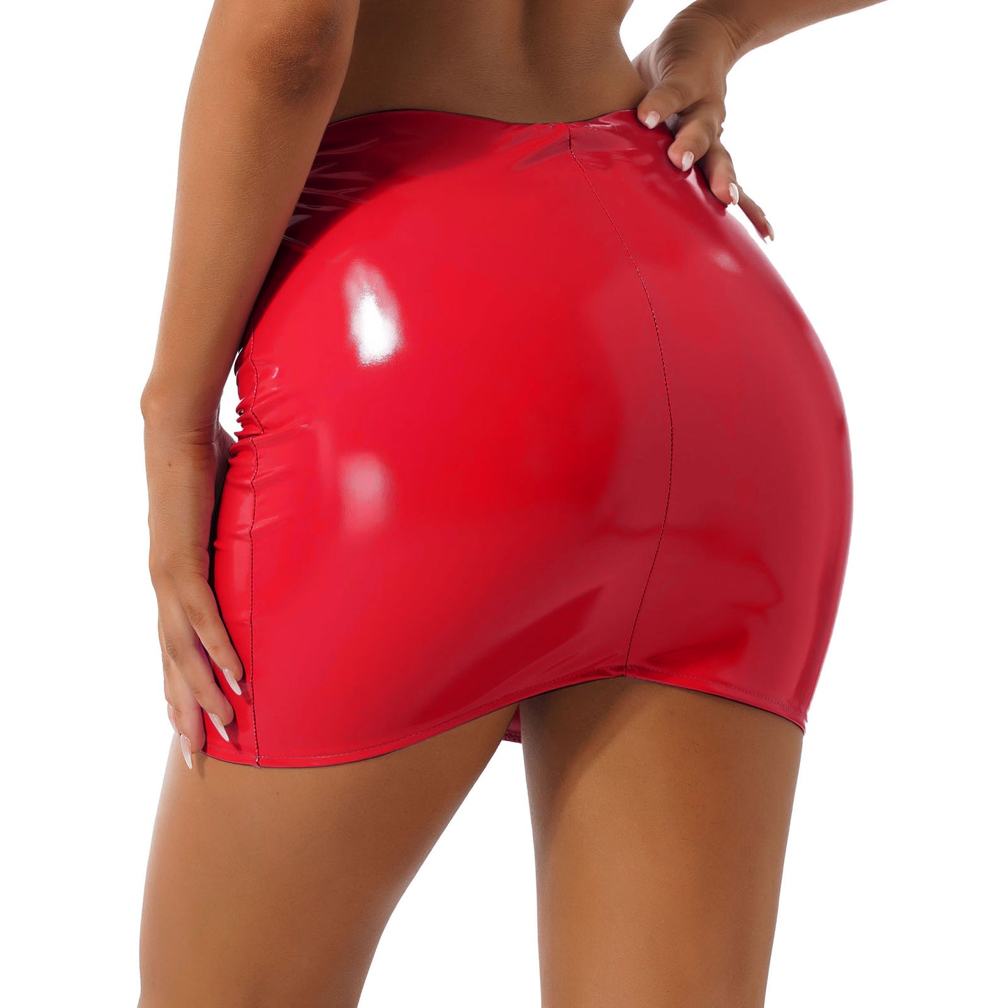Sexy Womens Leather Miniskirt