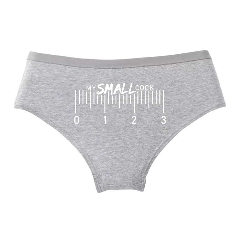 MY SMALL COCK Funny Cotton Underwear - Women's Novelty Briefs | Soft Comfortable Panties