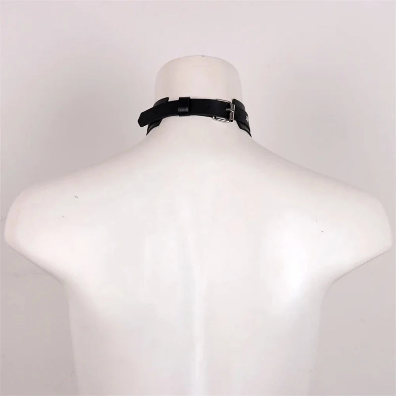 Gothic Leather Garter Belt Set - Sexy Lingerie Harness with Bow Detail