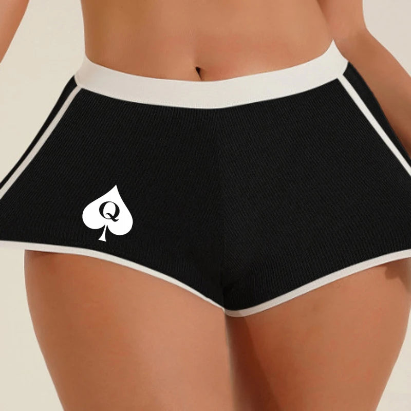 Queen of Spades Women's Cotton Boxer Shorts - Breathable Boyshort Panties | Comfortable Sports Underwear