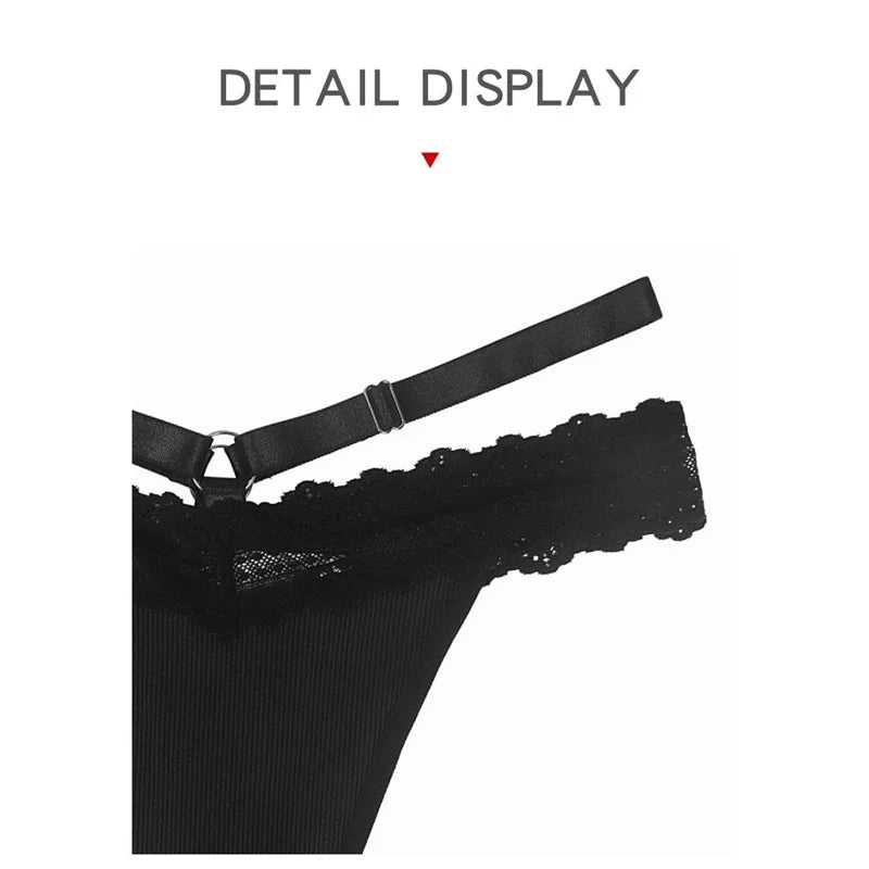 I LOVE BBC Sexy Lace Thong - Black Lingerie G-String | Traceless Women's Panties