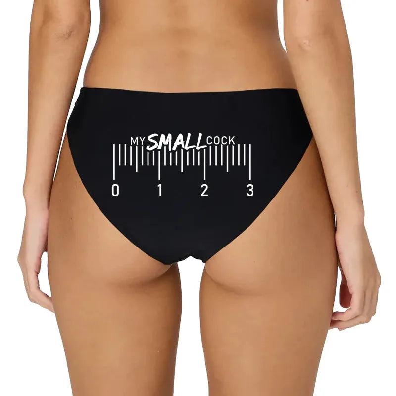 MY SMALL COCK Funny Cotton Underwear - Women's Novelty Briefs | Soft Comfortable Panties