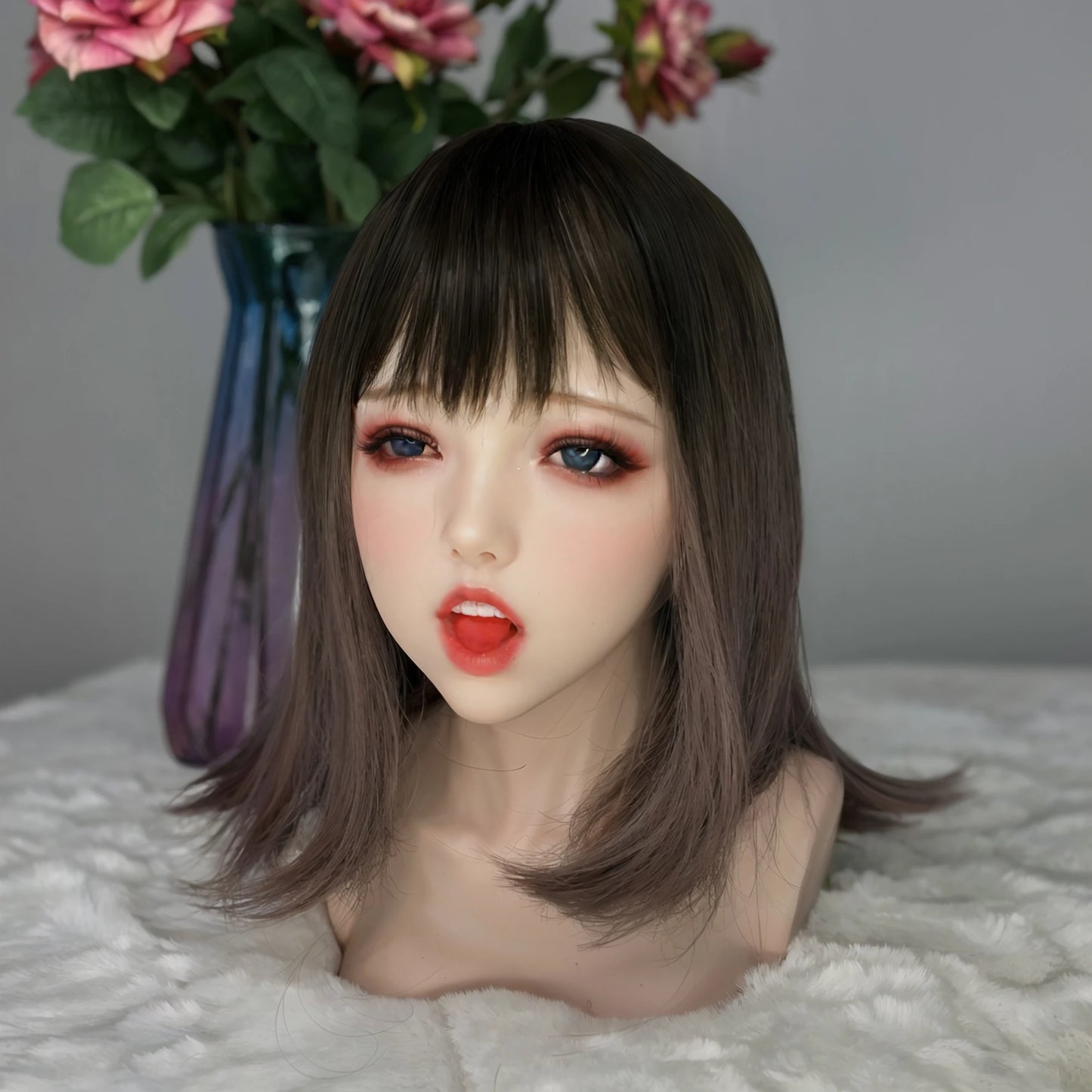 Realistic TPE Doll Head - Lifelike Female Face Oral Masturbator | Men's Pleasure Toy