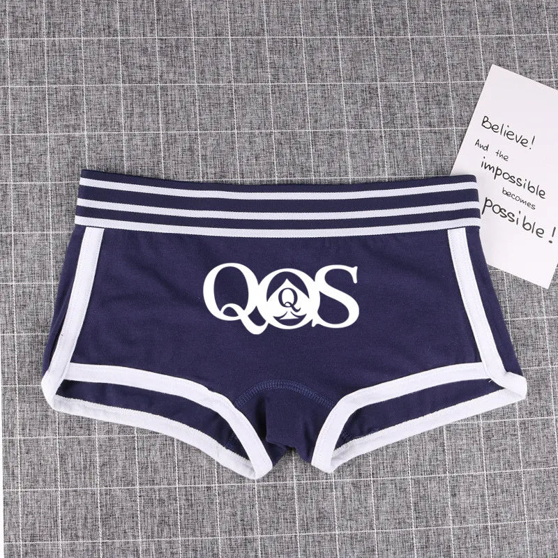 Queen of Spades Cotton Boyshort - Women's Breathable QOS Underwear | Cute Comfortable Panties