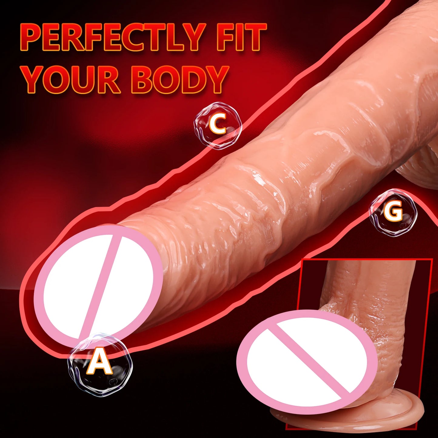 11 Inch Long Realistic Dildo With Suction Cup
