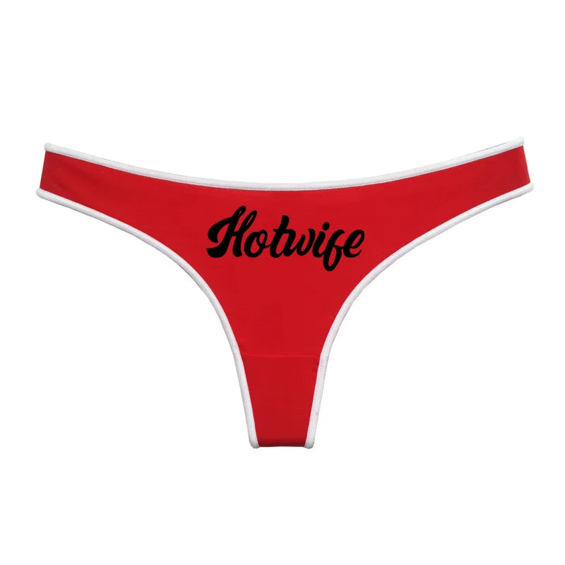 HOT WIFE Red Cotton Seamless Thong - Soft Invisible Breathable Sport Underwear | Women's Lingerie