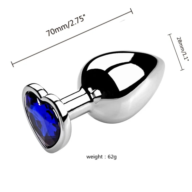 Metal Heart Butt Plug 3 Sizes Simifo