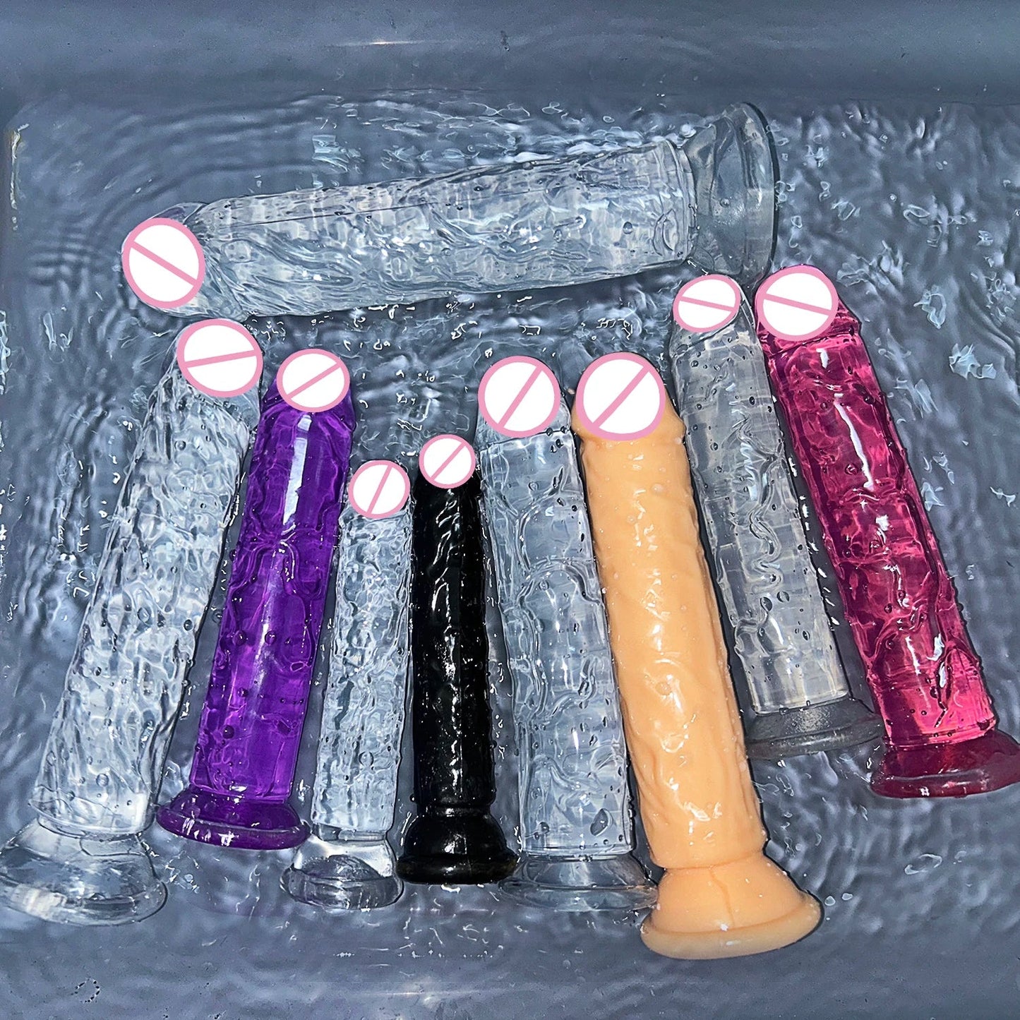 5 Colors Dildo With Suction Cup Simifo
