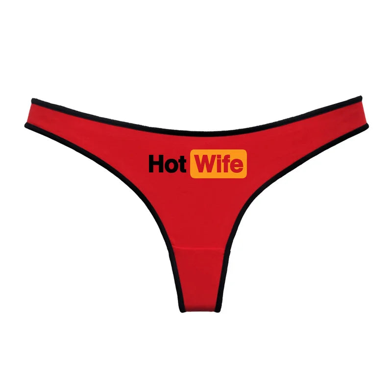 HOT WIFE Letters Women's Underwear - Seamless Low Waist Sports Panties | Traceless Fitness Brief