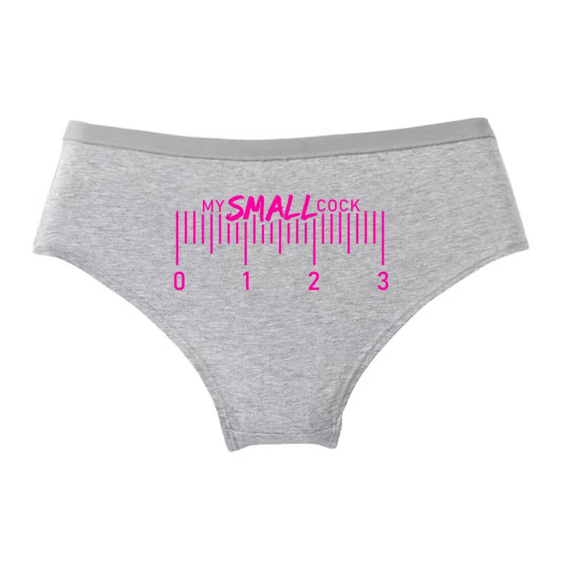 MY SMALL COCK Funny Cotton Underwear - Women's Novelty Briefs | Soft Comfortable Panties
