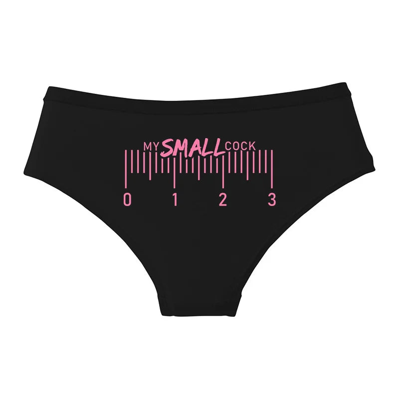 MY SMALL COCK Funny Cotton Underwear - Women's Novelty Briefs | Soft Comfortable Panties