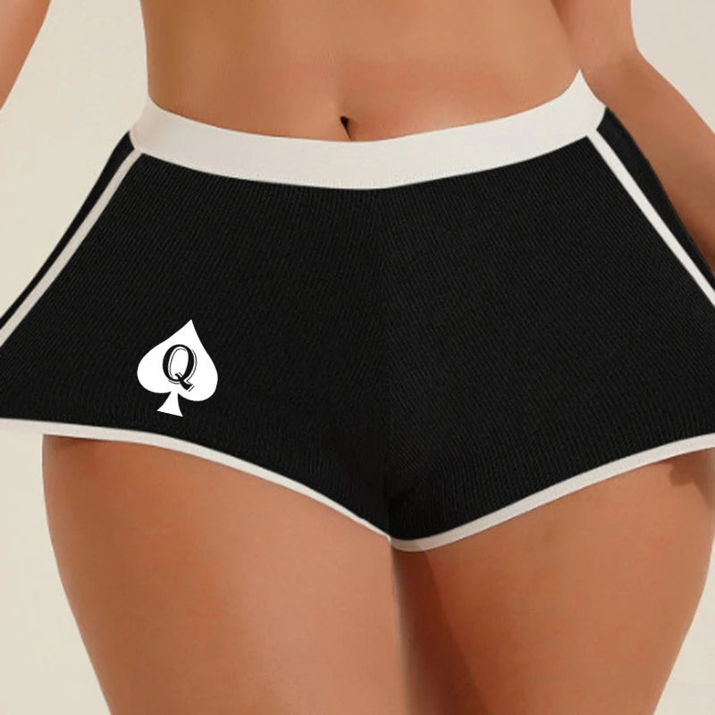Queen of Spades Women's Cotton Boxer Shorts - Breathable Boyshort Panties | Comfortable Sports Underwear