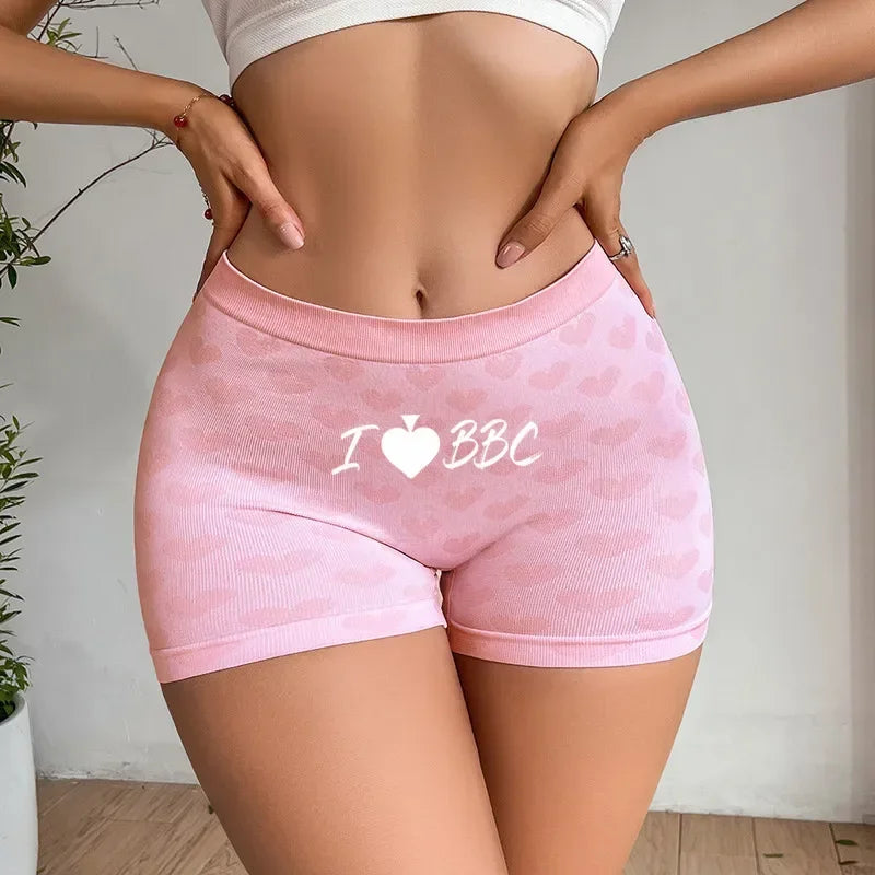 Queen of Spades Love Heart Women's Underwear - High Waisted Breathable Cotton Panties | Red Sexy Lingerie