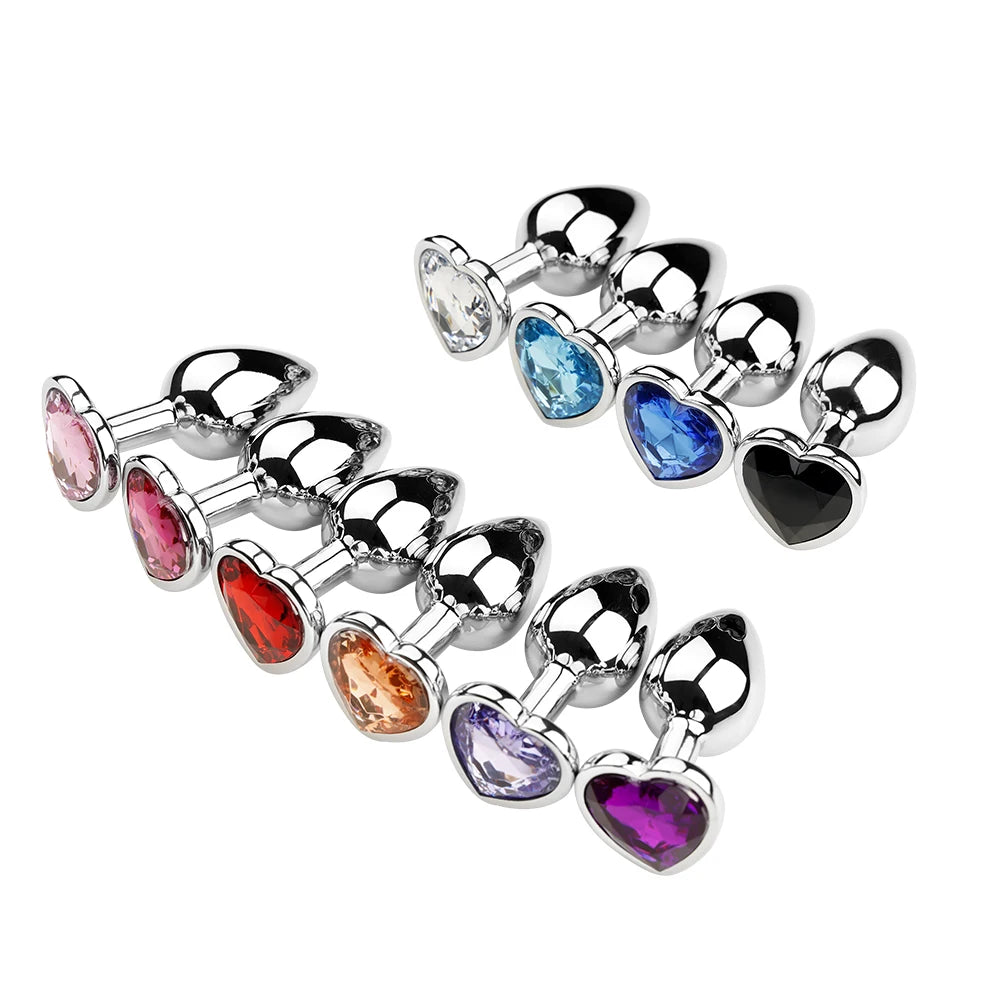 Metal Heart Butt Plug 3 Sizes Simifo