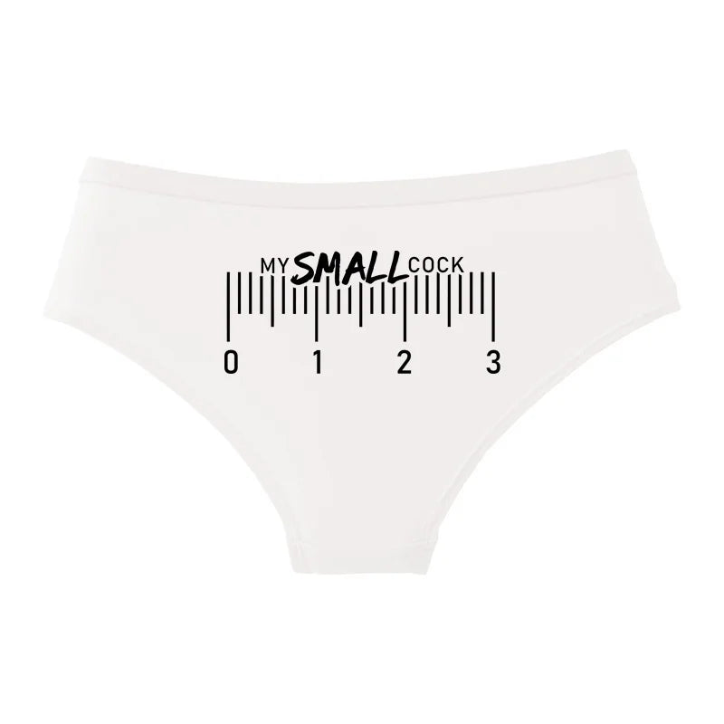 MY SMALL COCK Funny Cotton Underwear - Women's Novelty Briefs | Soft Comfortable Panties