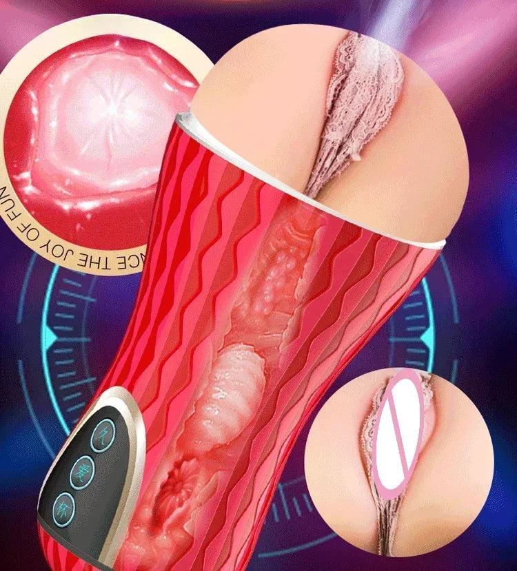 5D Massager Male Masturbator - Realistic Silicone Vagina Stroker | Men's Pleasure Toy