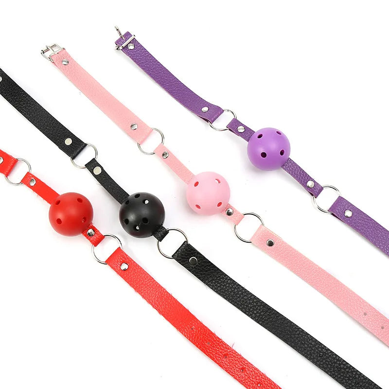 Leather Ball Gag Simifo