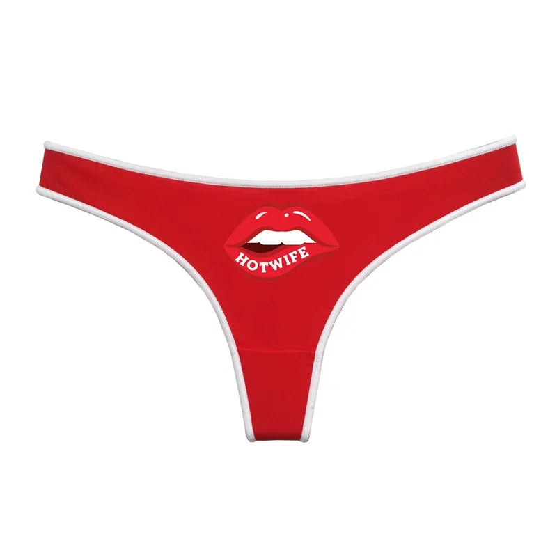 HOT WIFE Red Cotton Seamless Thong - Soft Invisible Breathable Sport Underwear | Women's Lingerie