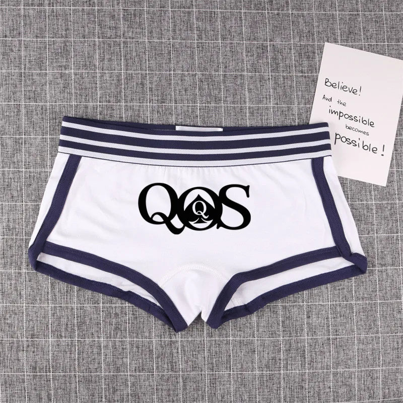 Queen of Spades Cotton Boyshort - Women's Breathable QOS Underwear | Cute Comfortable Panties