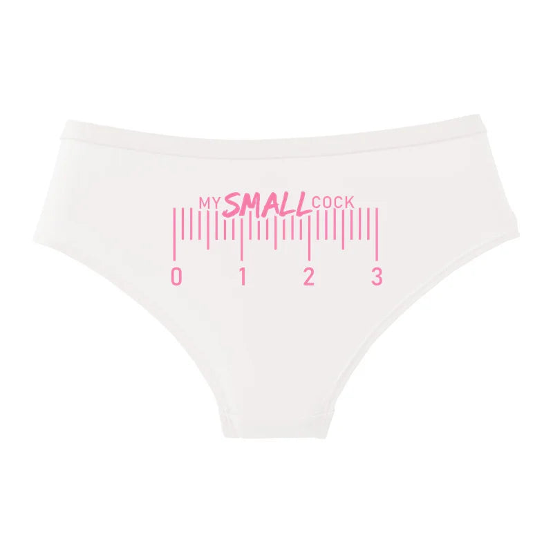 MY SMALL COCK Funny Cotton Underwear - Women's Novelty Briefs | Soft Comfortable Panties