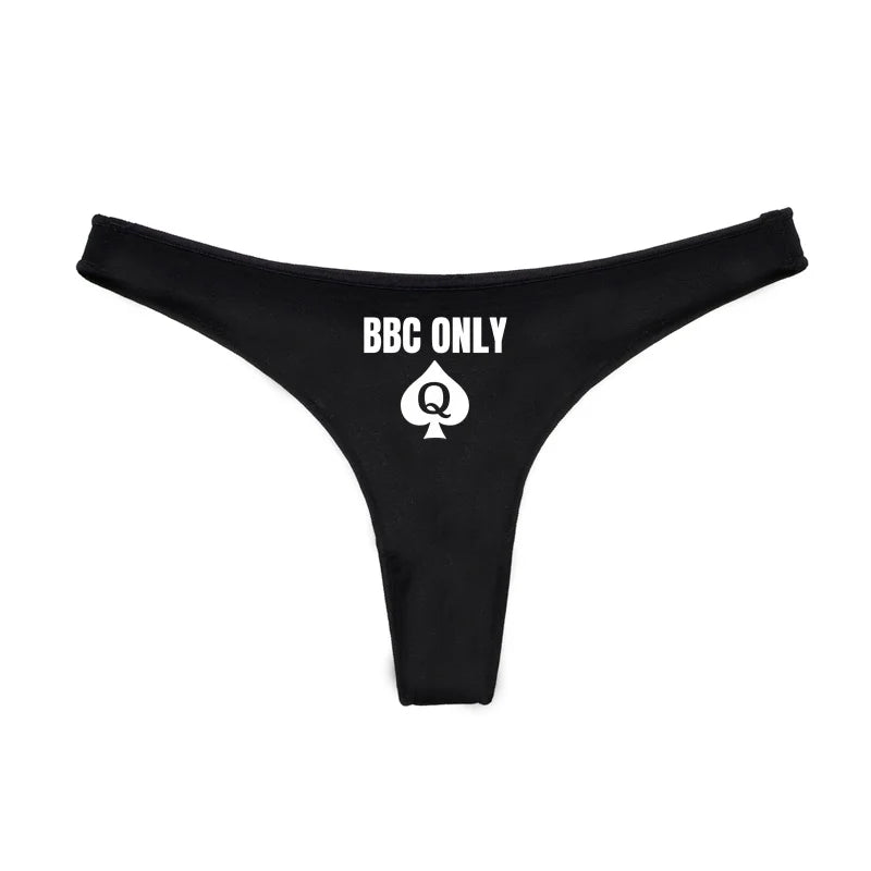 Sexy Queen of Spades G-String Thong - BBC ONLY Cotton Underwear | Soft Lingerie for Women
