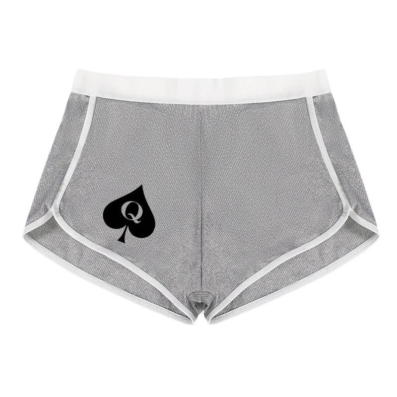 Queen of Spades Women's Cotton Boxer Shorts - Breathable Boyshort Panties | Comfortable Sports Underwear