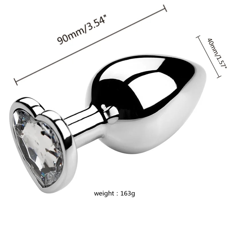 Metal Heart Butt Plug 3 Sizes Simifo