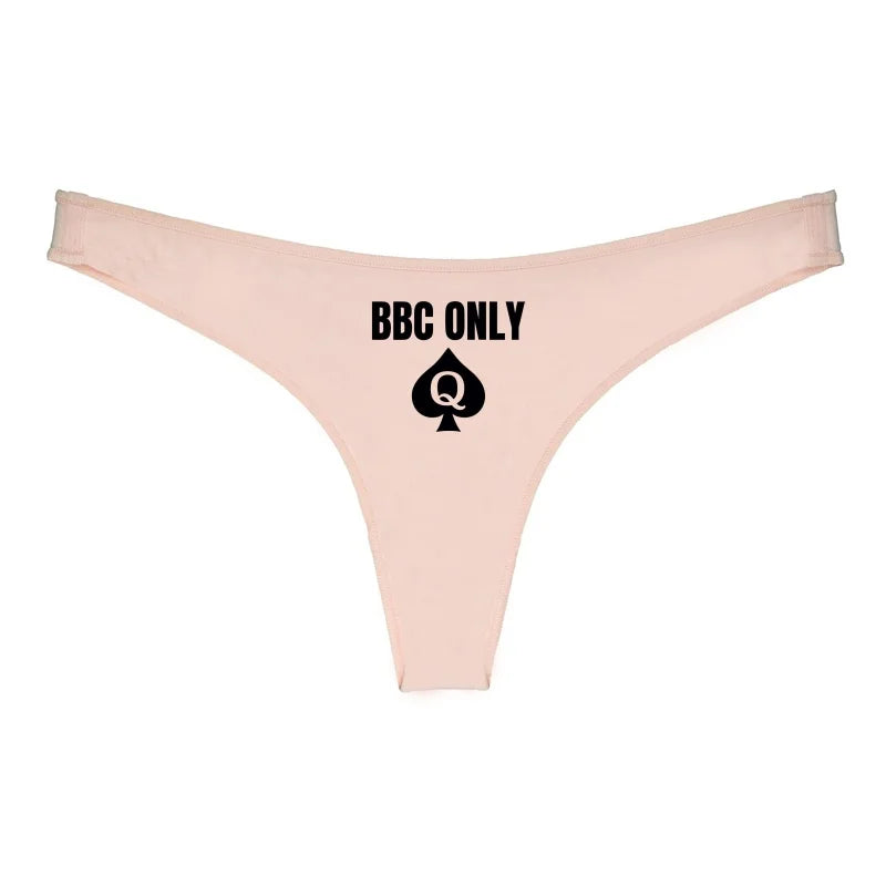 Sexy Queen of Spades G-String Thong - BBC ONLY Cotton Underwear | Soft Lingerie for Women