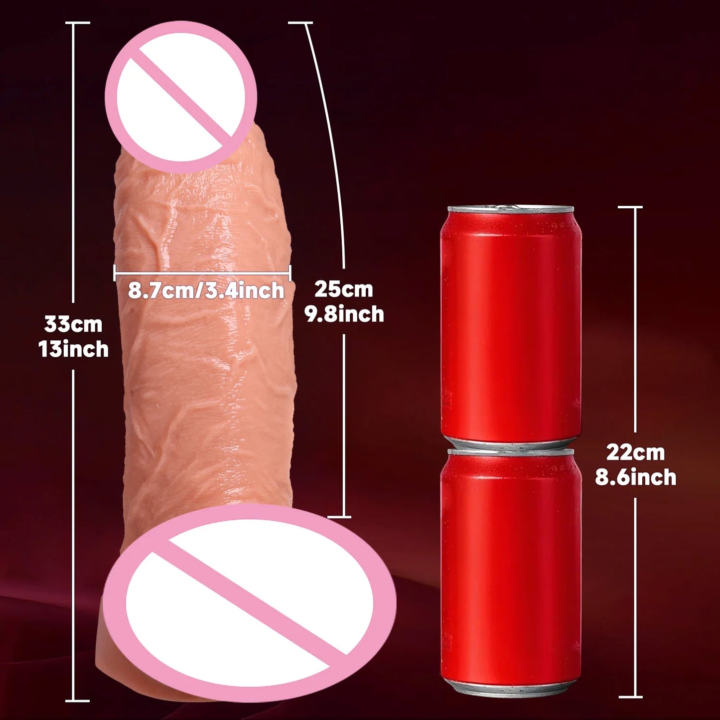 11 Inch Long Realistic Dildo With Suction Cup