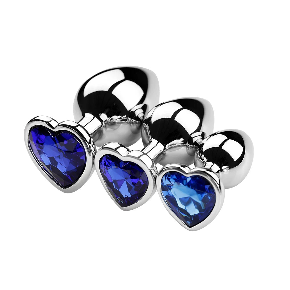 Metal Heart Butt Plug 3 Sizes Simifo
