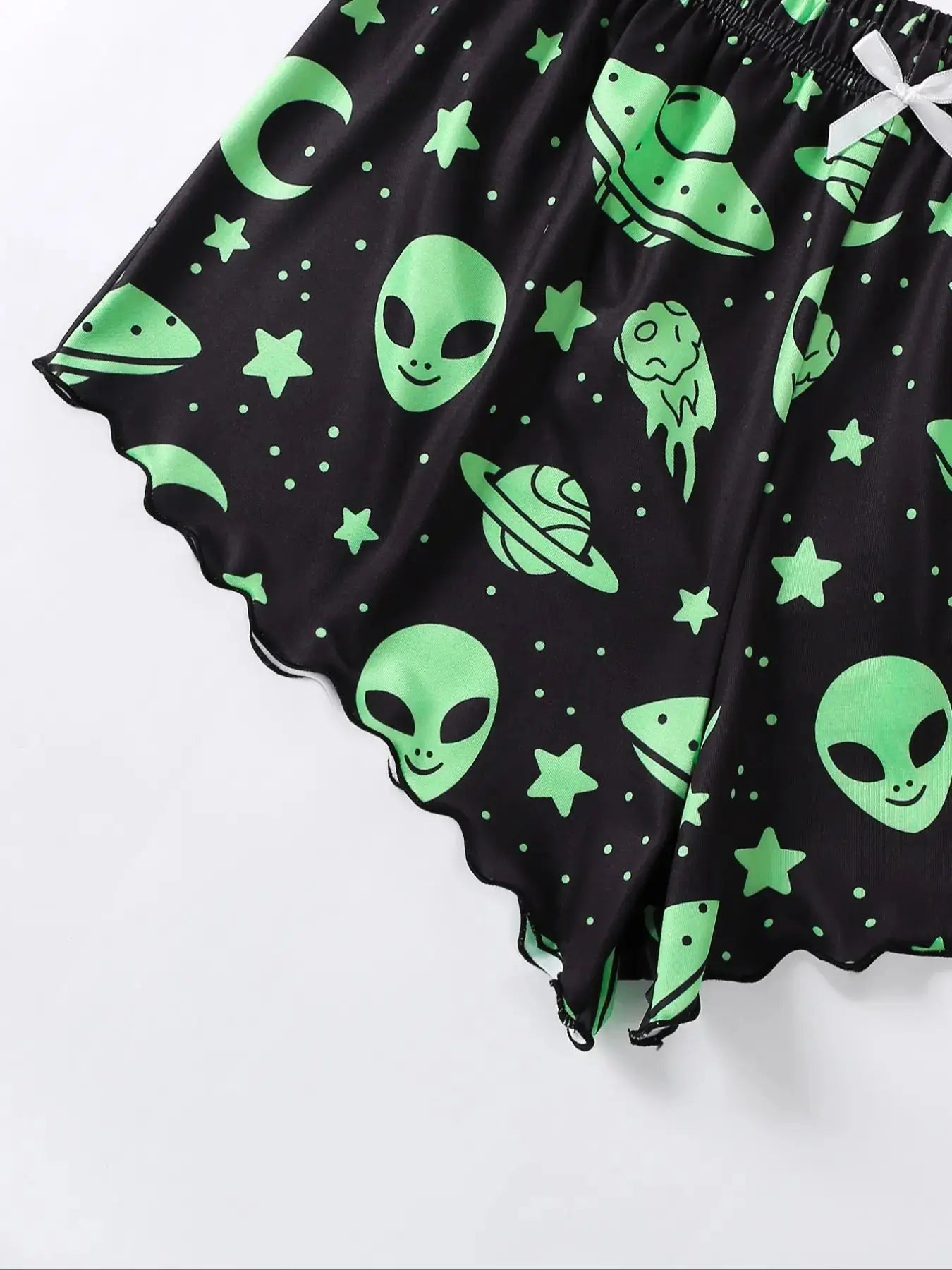 Women's Halloween Pumpkin Print Suspender Pajama Set - Sleeveless Top & Shorts Sleepwear