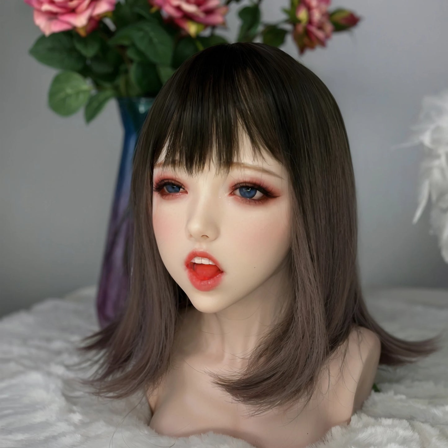 Realistic TPE Doll Head - Lifelike Female Face Oral Masturbator | Men's Pleasure Toy