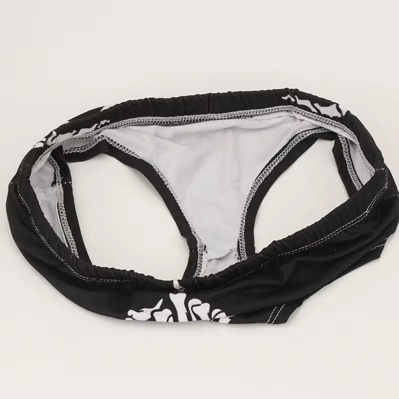 Halloween Skull Cartoon Underwear - Finger Bones Hip-Lifting Thong for Women