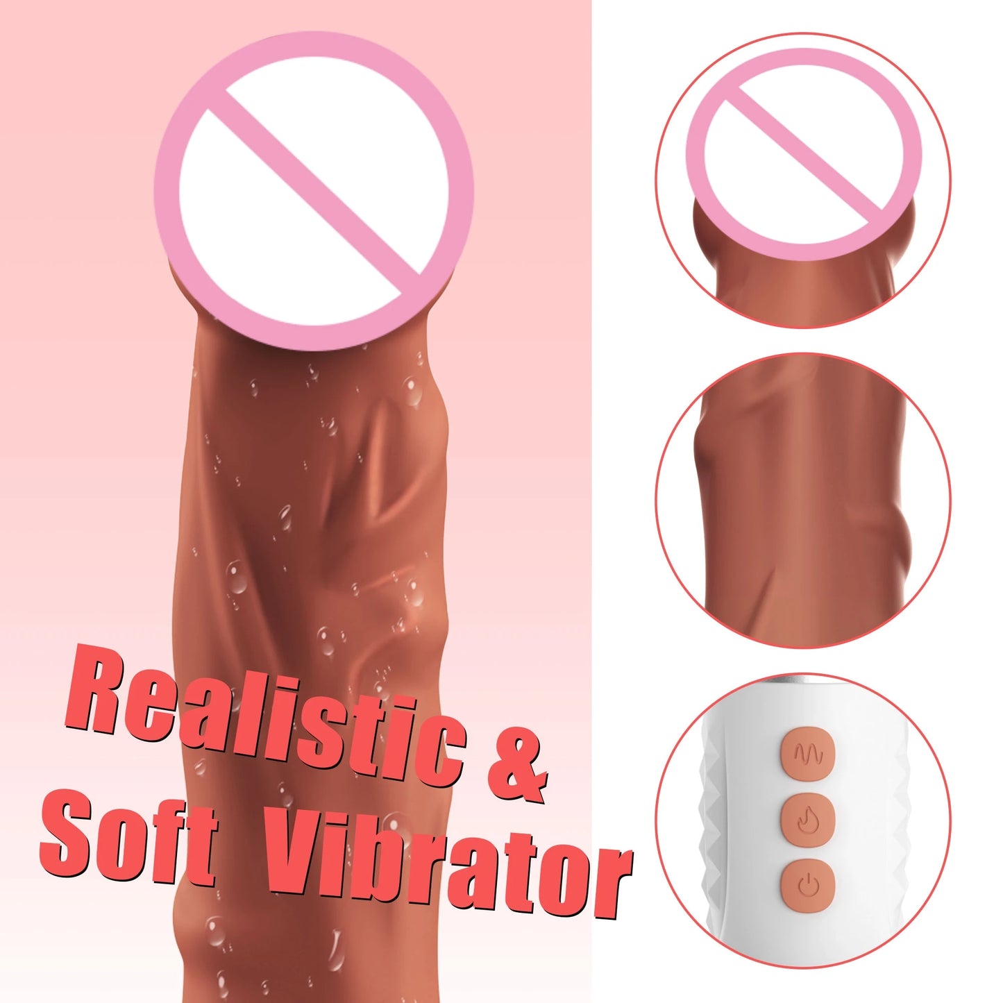 Realistic Vibrate Dildo - 10 Modes