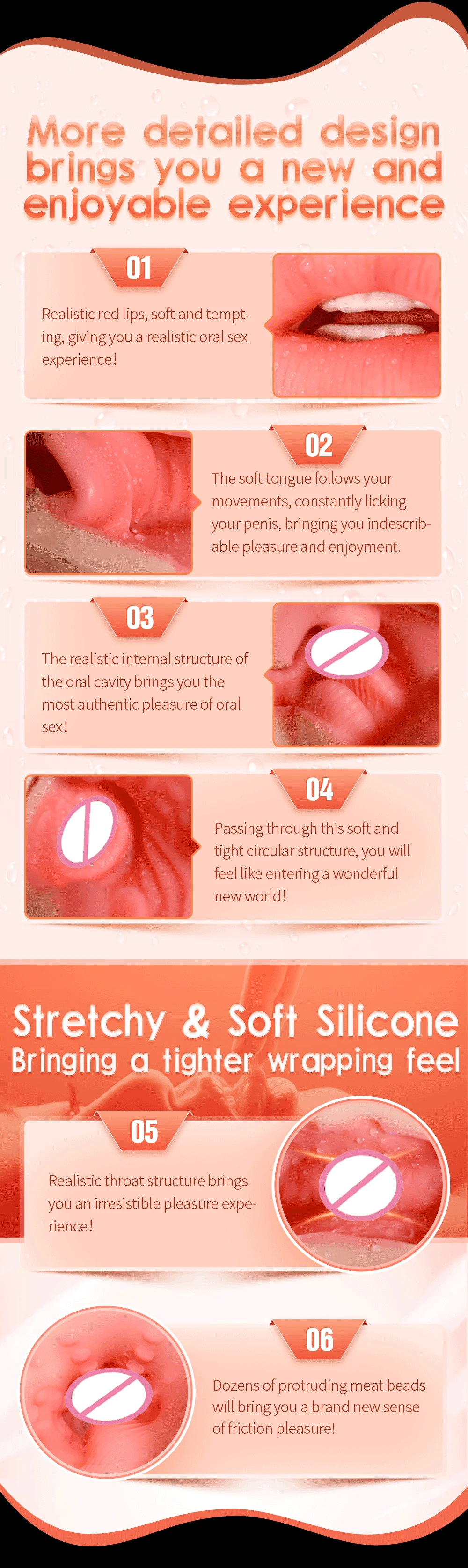 3-in-1 Male Masturbator - Deep Throat, Vagina & Oral Stroker | Realistic TPE Pleasure Toy