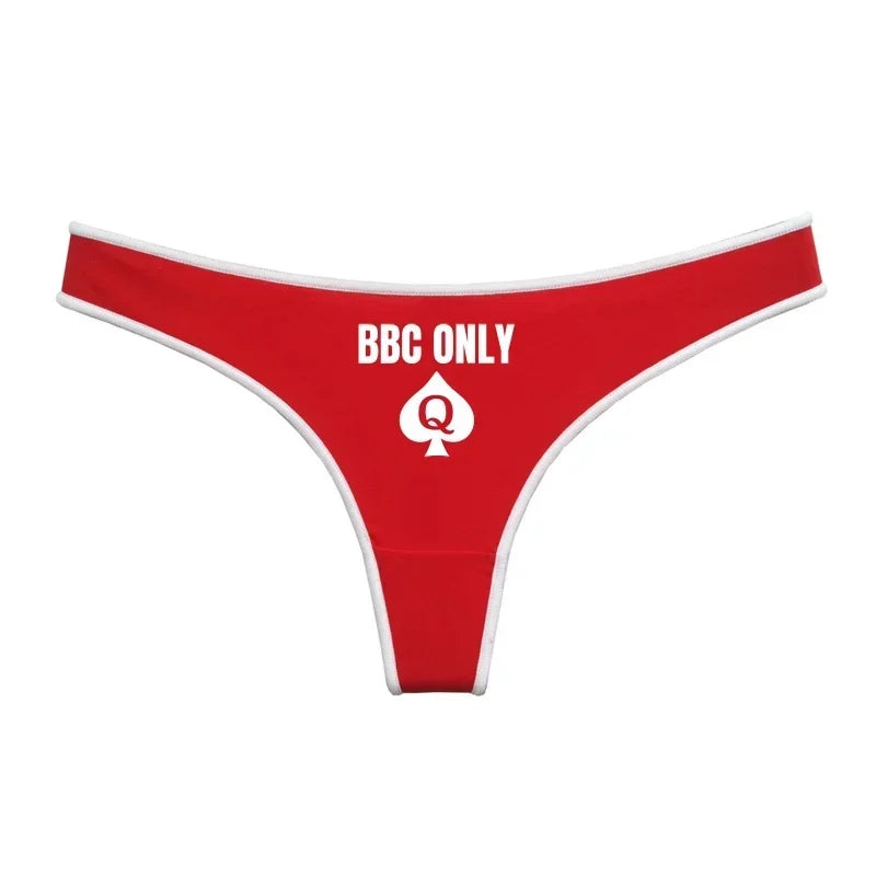 Sexy Queen of Spades G-String Thong - BBC ONLY Cotton Underwear | Soft Lingerie for Women