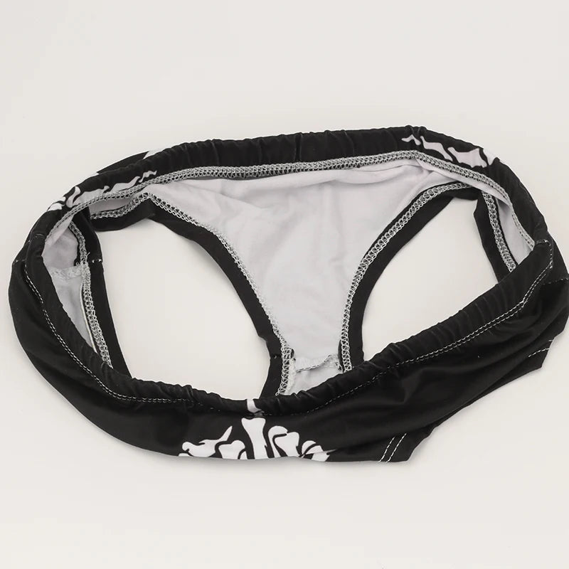 Halloween Skull Cartoon Underwear - Finger Bones Hip-Lifting Thong for Women