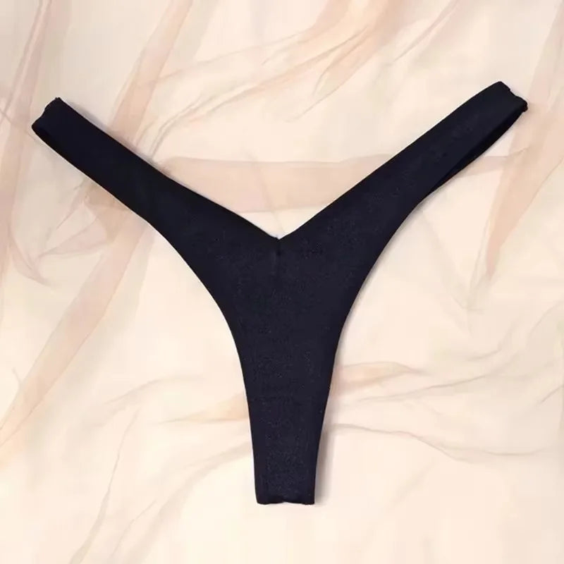 Women's V-Waist Sports Thong - Sexy Breathable G-String | Low Rise Elastic Bikini Panties