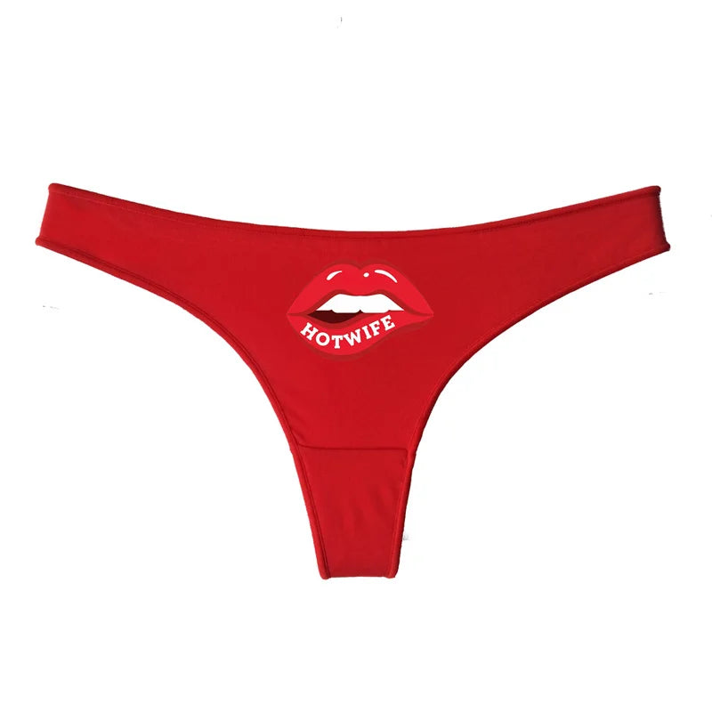 HOT WIFE Red Cotton Seamless Thong - Soft Invisible Breathable Sport Underwear | Women's Lingerie