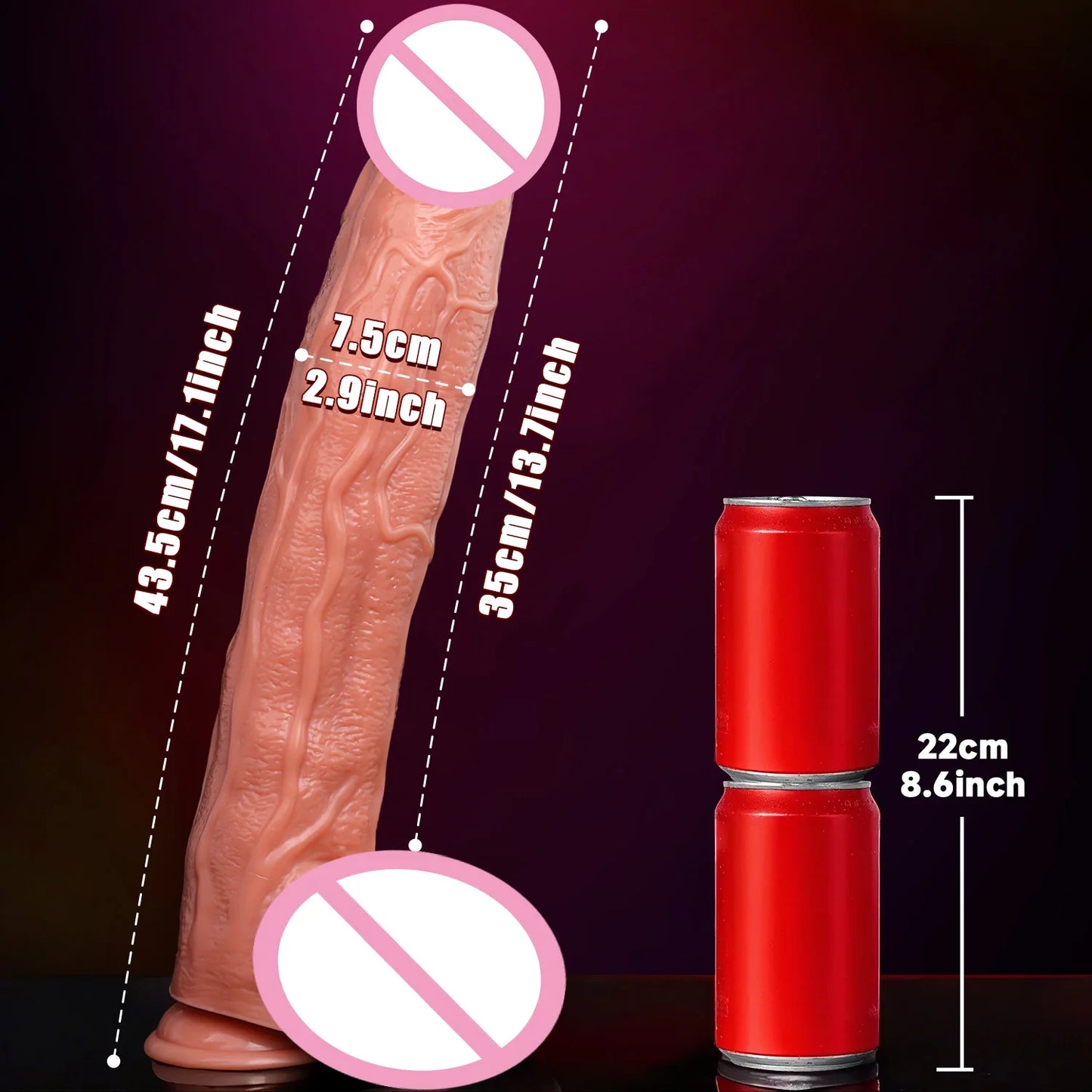11 Inch Long Realistic Dildo With Suction Cup