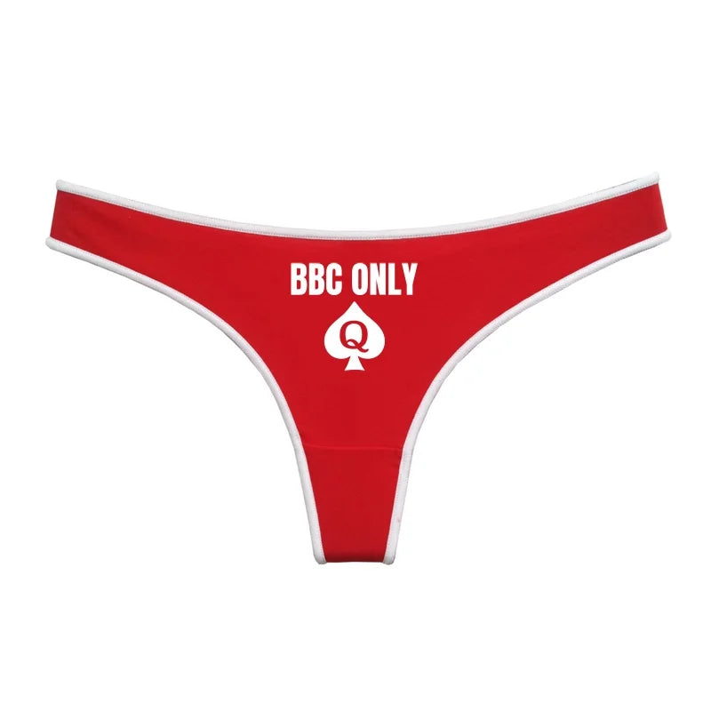 Sexy Queen of Spades G-String Thong - BBC ONLY Cotton Underwear | Soft Lingerie for Women